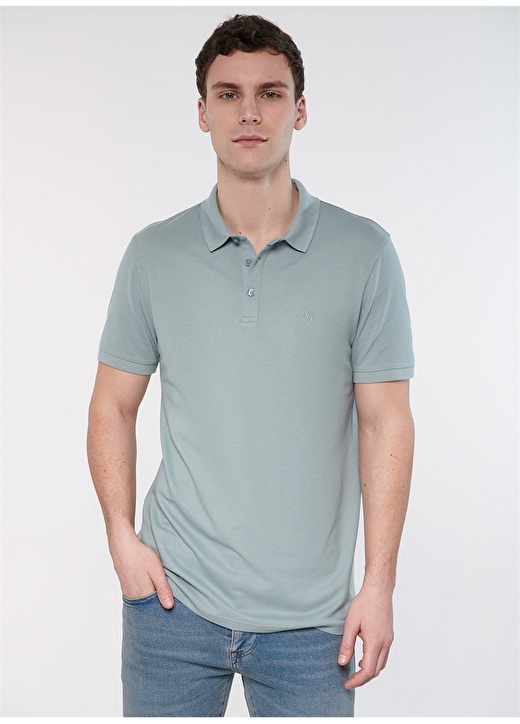 Mavi Düz Gri Erkek Polo T-Shirt M066157-31345_POLO TİŞÖRT 1