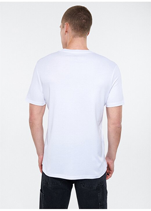 Mavi Bisiklet Yaka Loose Fit Düz Beyaz Erkek T-Shirt - M0610360-620 3