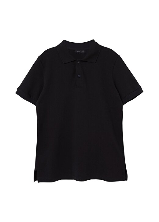 Lmtd Düz Siyah Erkek Çocuk Polo T-Shirt 13201639 1