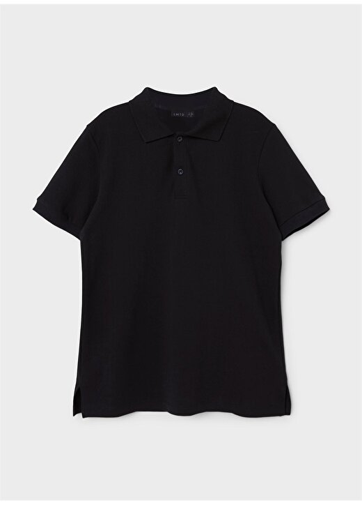 Lmtd Düz Siyah Erkek Çocuk Polo T-Shirt 13201639 4