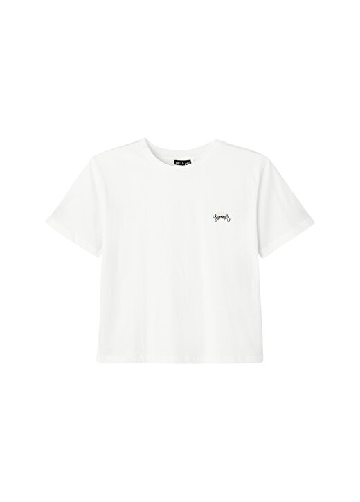 Lmtd Düz Beyaz Kız Çocuk T-Shirt 13204083 1