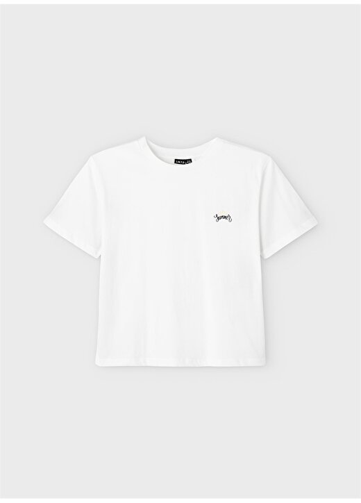 Lmtd Düz Beyaz Kız Çocuk T-Shirt 13204083 2