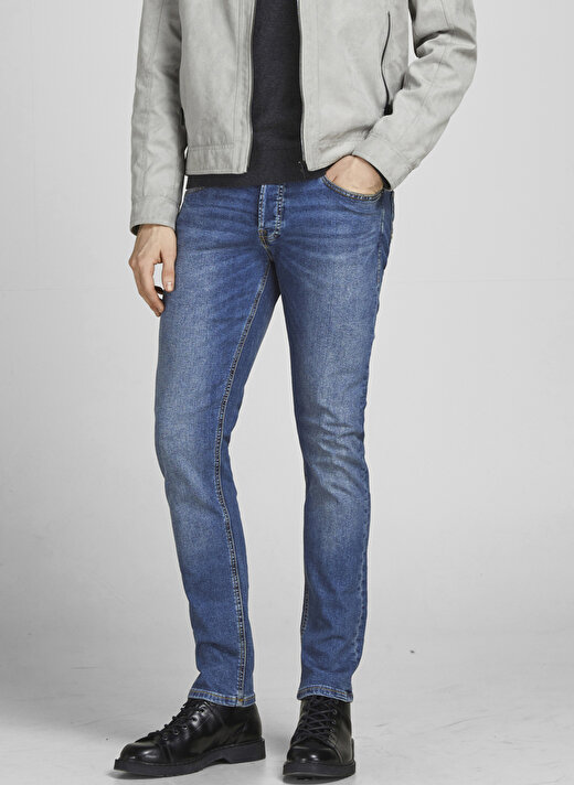 Jack & Jones Düşük Bel Skinny Fit  Erkek Denim Pantolon 12184473_JJIGLENN JORIGINAL MF 031 4