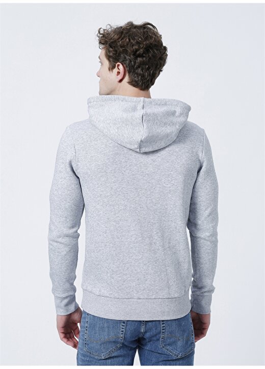 Jack & Jones Kapüşon Yaka Açık Gri Erkek Sweatshırt 12200462_JJNEW SPLASH HOODIE 4