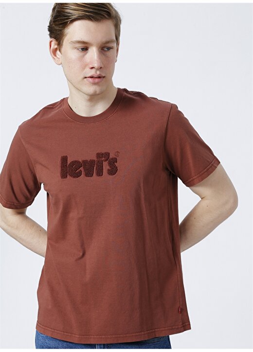 Levis 16143-0464 Ss Relaxed Fit Tee Pl Gc Bisiklet Yaka Rahat Kalıp Kırmızı Erkek T-Shirt 3