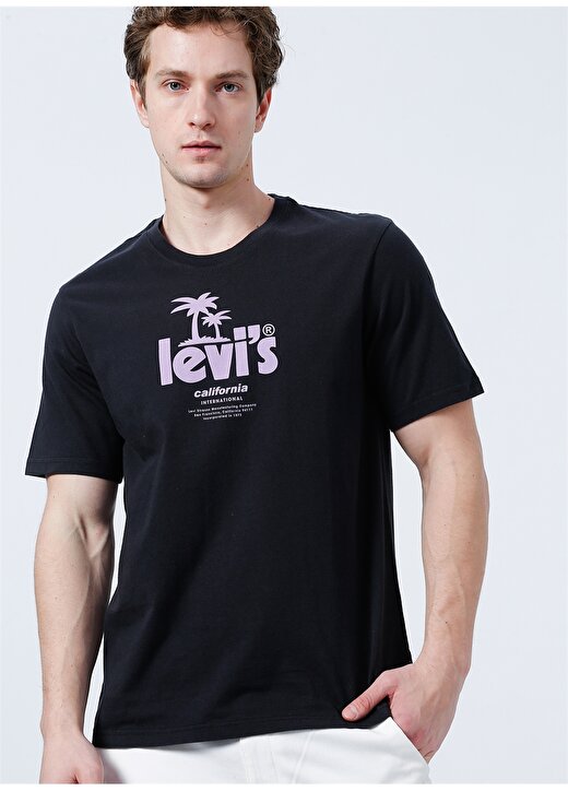 Levis Bisiklet Yaka Siyah Erkek T-Shirt - 16143-0485 Ss Relaxed Fit Tee P Sc 3