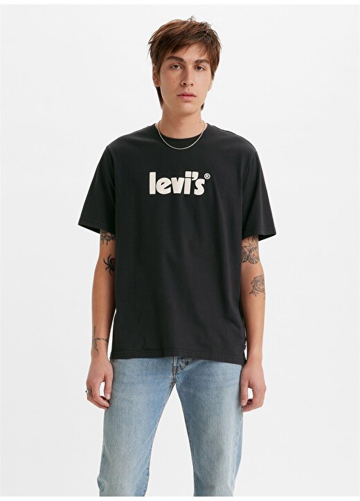 Levis A2082-0030 Lse_Ss Relaxed Fit Tee Bisiklet Yaka Relaxed Siyah Erkek T-Shirt 1