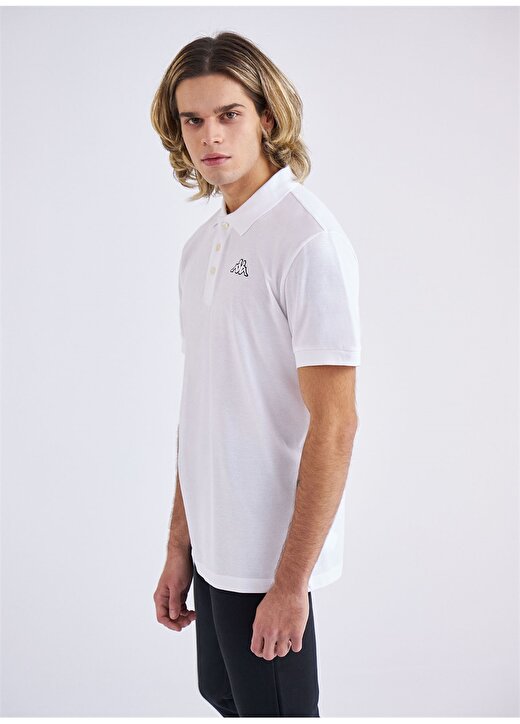 Kappa Düz Beyaz Erkek Polo T-Shirt 361D3EW001 M LOGO MALTAX 2 MSS 3