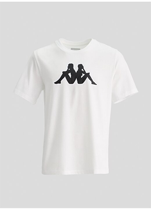 Kappa 331F7cwa0v M Logo Zobi Bisiklet Yaka Regular Fit Düz Beyaz Erkek T-Shirt 1