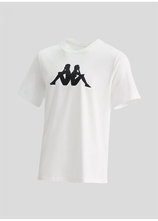 Kappa 331F7cwa0v M Logo Zobi Bisiklet Yaka Regular Fit Düz Beyaz Erkek T-Shirt 2