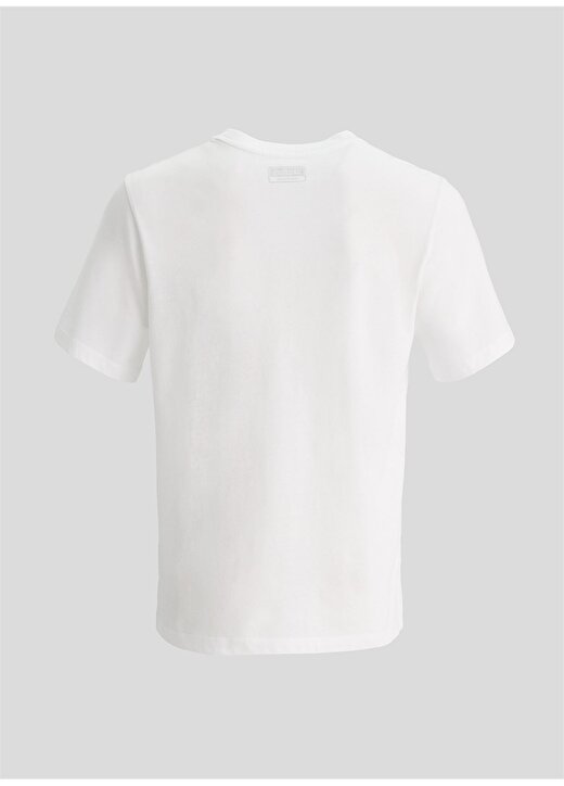 Kappa 331F7cwa0v M Logo Zobi Bisiklet Yaka Regular Fit Düz Beyaz Erkek T-Shirt 4