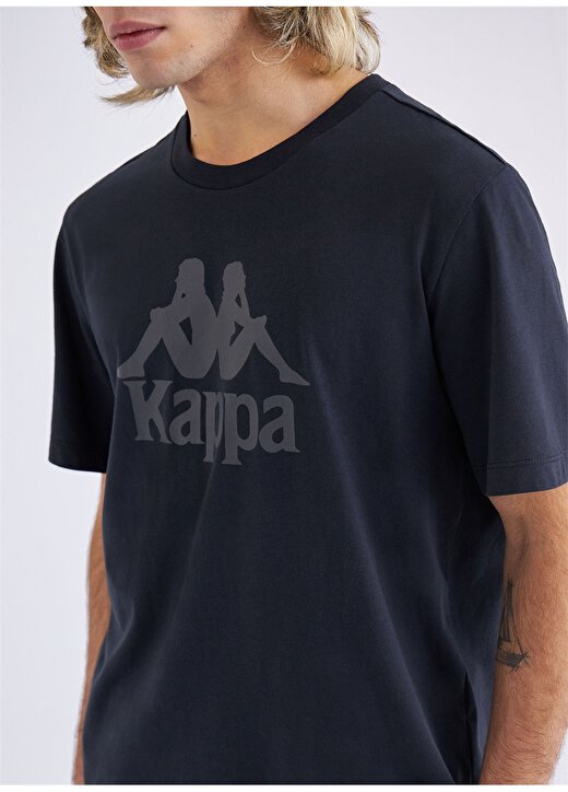 Kappa 331F7hw005 M Authentic Tahitix Bisiklet Yaka Regular Fit Düz Siyah Erkek T-Shirt 4