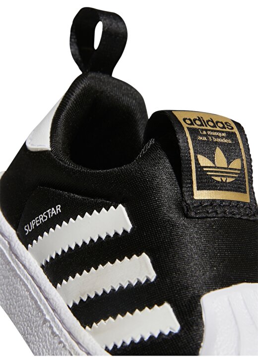 Adidas Siyah - Beyaz Bebek Yürüyüş Ayakkabısı GX3233 SUPERSTAR 360 I 4