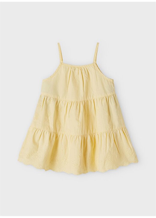 Name İt Düz Koyu Sarı Bebek Elbise 13202492 2