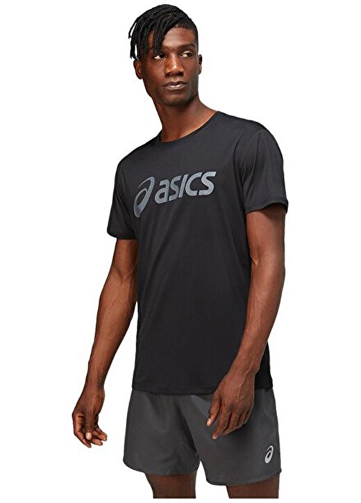 Asics 2011C334-002 Core O Yaka Normal Kalıp Düz Siyah Erkek T-Shirt 2