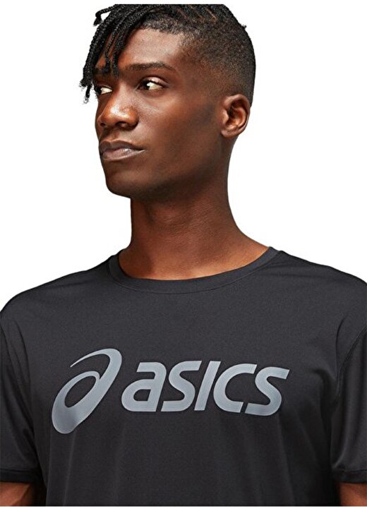 Asics 2011C334-002 Core O Yaka Normal Kalıp Düz Siyah Erkek T-Shirt 4