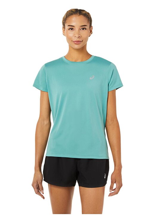 Asics 2012C335-303 Core Ss Top O Yaka Normal Kalıp Düz Sarı Kadın T-Shirt 1
