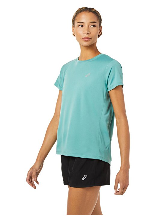 Asics 2012C335-303 Core Ss Top O Yaka Normal Kalıp Düz Sarı Kadın T-Shirt 2