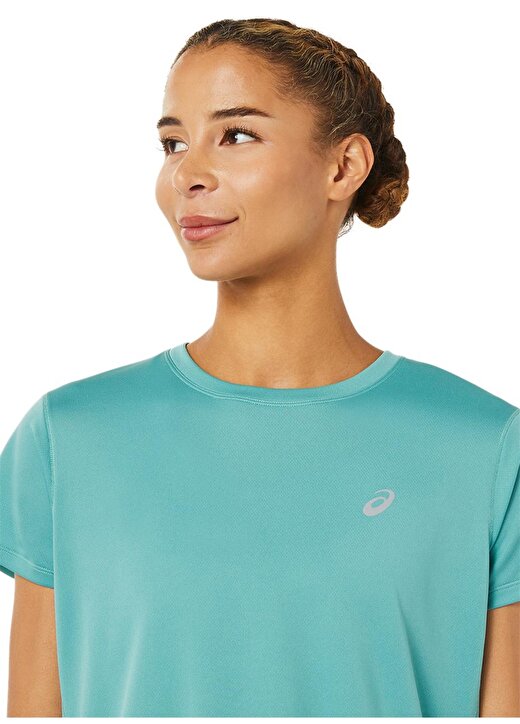 Asics 2012C335-303 Core Ss Top O Yaka Normal Kalıp Düz Sarı Kadın T-Shirt 4