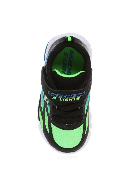 Skechers 400016N Bblm Flex-Glow - Dezlom Siyah - Mavi - Yeşil Erkek Çocuk Yürüyüş Ayakkabısı 4