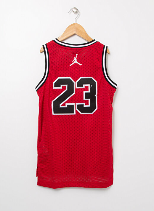 Nike Bisiklet Yaka Normal Kalıp Baskılı Kırmızı Erkek Çocuk Atlet - 95A773-R78 JDB JORDAN 23 JERSEY  2