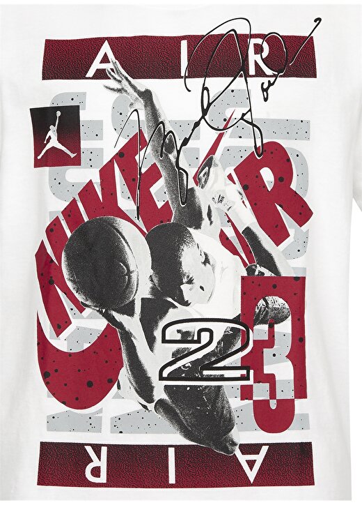 Nike Baskılı Beyaz Erkek Çocuk T-Shirt 95B252-001 JDB BACK TO BACK SS TEE 3