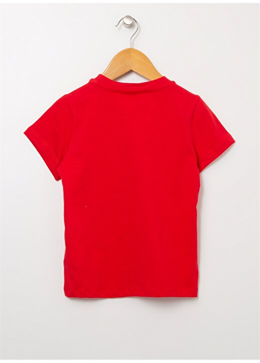 Limon Kırmızı Çocuk Bisiklet Yaka Uzun Kollu Baskılı T-Shirt MSA-03 2