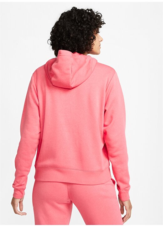 Nike Kapüşonlu Normal Kalıp Düz Pembe Kadın Sweatshirt - DD5836-622 Nike Sportswear 3