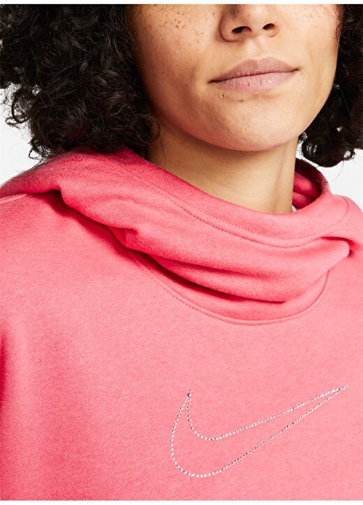 Nike Kapüşonlu Normal Kalıp Düz Pembe Kadın Sweatshirt - DD5836-622 Nike Sportswear 4