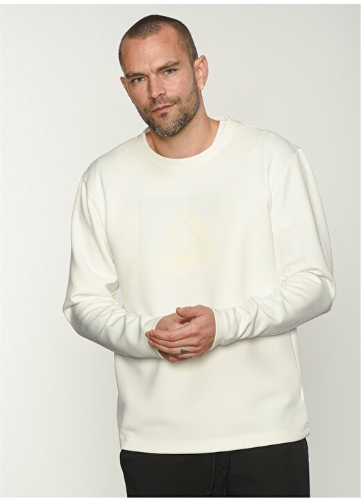 People By Fabrika PFEAW21SW0060 Beyaz Erkek Sweatshirt 2