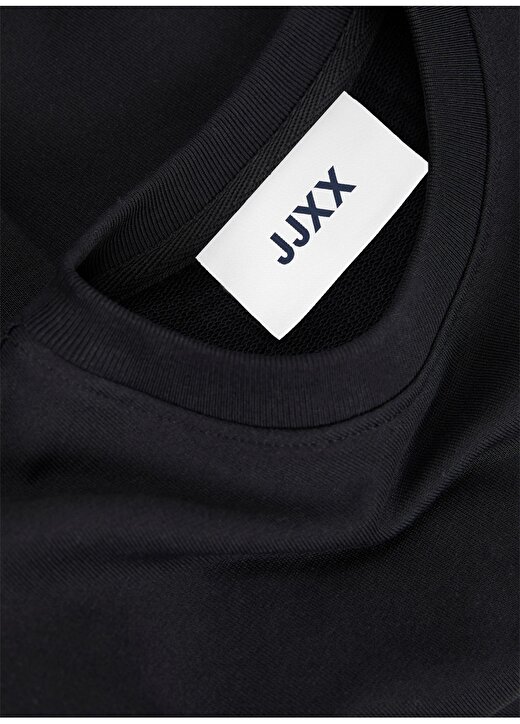 JJXX Jxadalie Ls Loose Sweat By Yuvarlak Yaka Rahat Kalıp Düz Siyah Kadın Sweatshırt 2