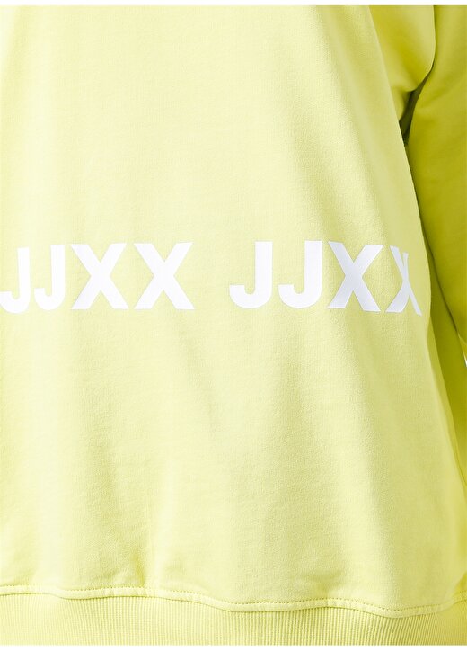 JJXX Yuvarlak Yaka Rahat Kalıp Düz Sarı Kadın Sweatshirt - Jxadalie Ls Loose Sweat By 4