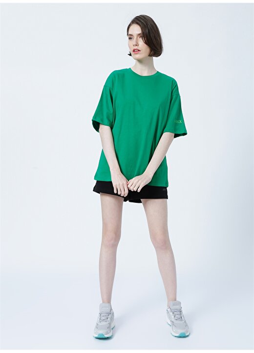 JJXX Jxandrea Ss Loose Print Tee By Yuvarlak Yaka Rahat Kalıp Baskılı Yeşil Kadın T-Shirt 2