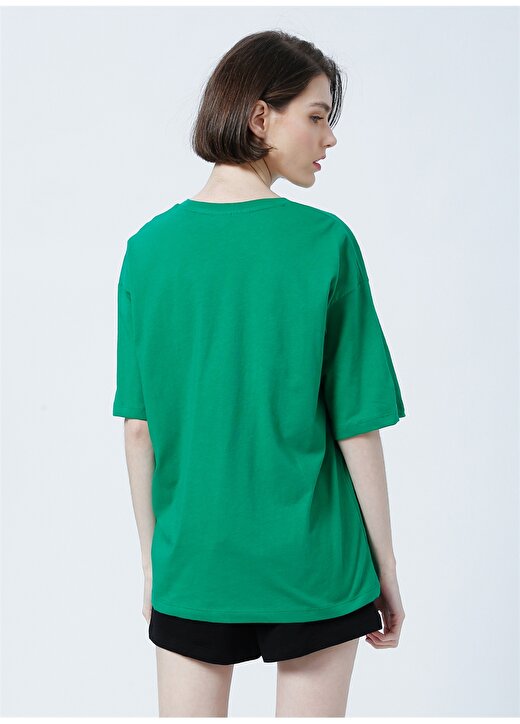 JJXX Jxandrea Ss Loose Print Tee By Yuvarlak Yaka Rahat Kalıp Baskılı Yeşil Kadın T-Shirt 4