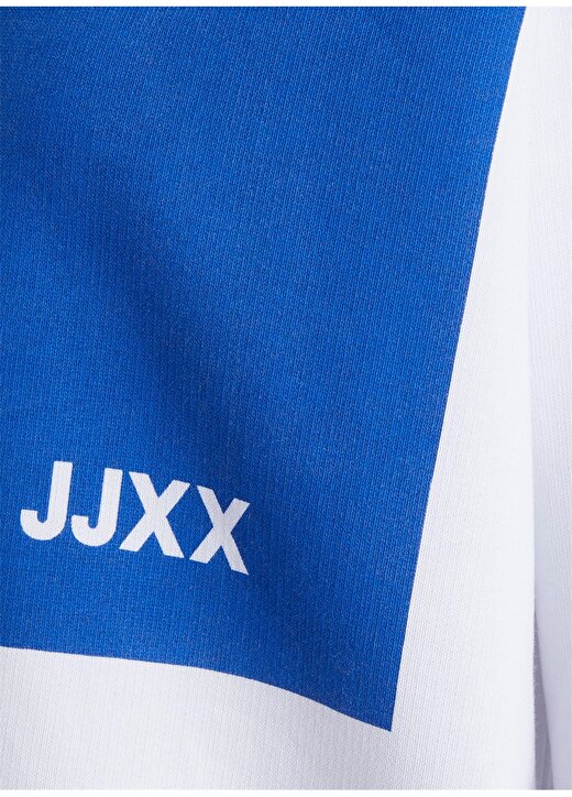 JJXX Jxavery Ls Relaxed Sweat By Yuvarlak Yaka Rahat Kalıp Düz Beyaz Kadın Sweatshırt 4