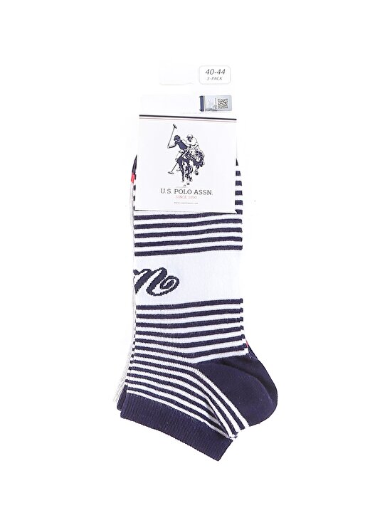 U.S. Polo Assn. Lacivert Erkek 3'Lü Paket Çorap 1