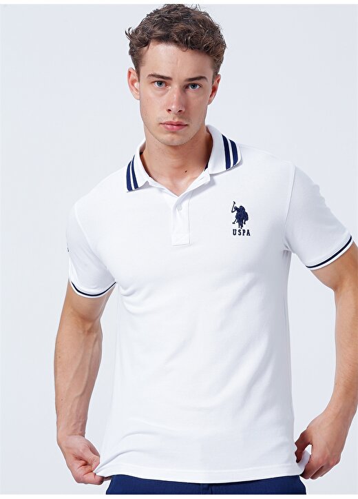 U.S. Polo Assn. Polo Yaka Beyaz Erkek Polo T-Shirt GSD01IY022 1