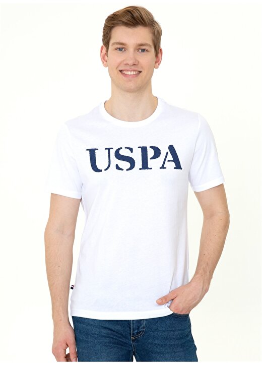 U.S. Polo Assn. Bisiklet Yaka Beyaz Erkek Polo T-Shirt GEARTIY022 1