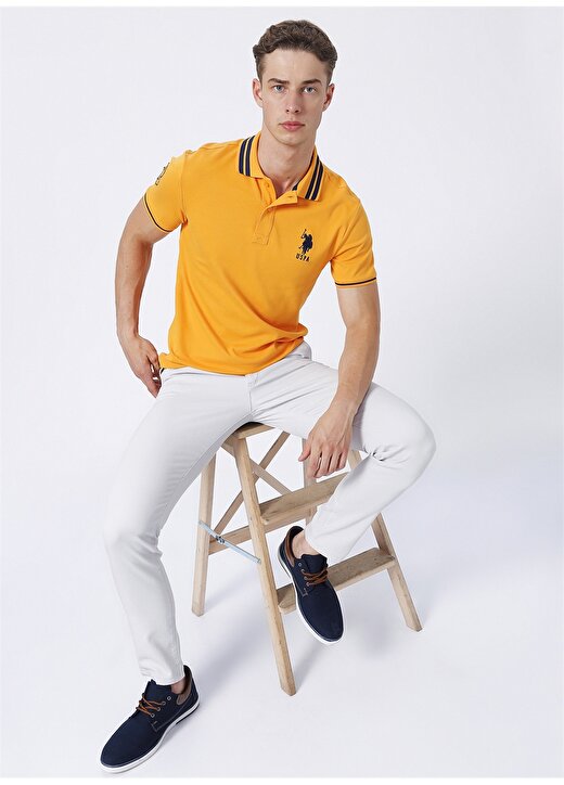 U.S. Polo Assn. Polo Yaka Sarı Erkek Polo T-Shirt GSD01IY022 2