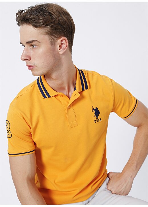 U.S. Polo Assn. Polo Yaka Sarı Erkek Polo T-Shirt GSD01IY022 3