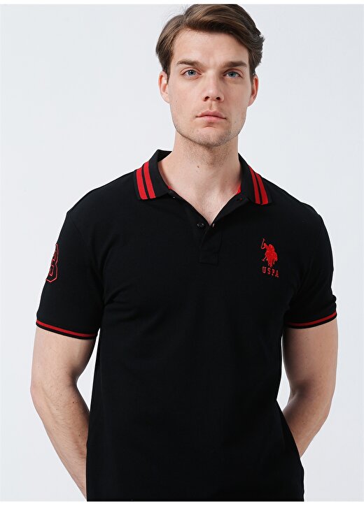 U.S. Polo Assn. Polo Yaka Siyah Erkek Polo T-Shirt GSD01IY022 1