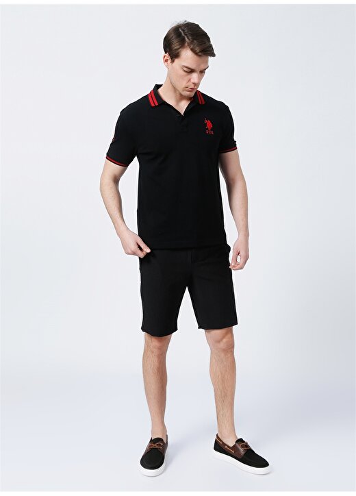 U.S. Polo Assn. Polo Yaka Siyah Erkek Polo T-Shirt GSD01IY022 2