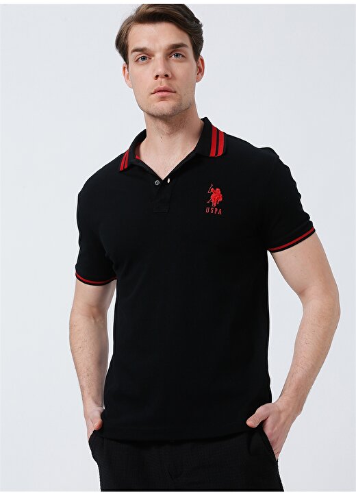 U.S. Polo Assn. Polo Yaka Siyah Erkek Polo T-Shirt GSD01IY022 3
