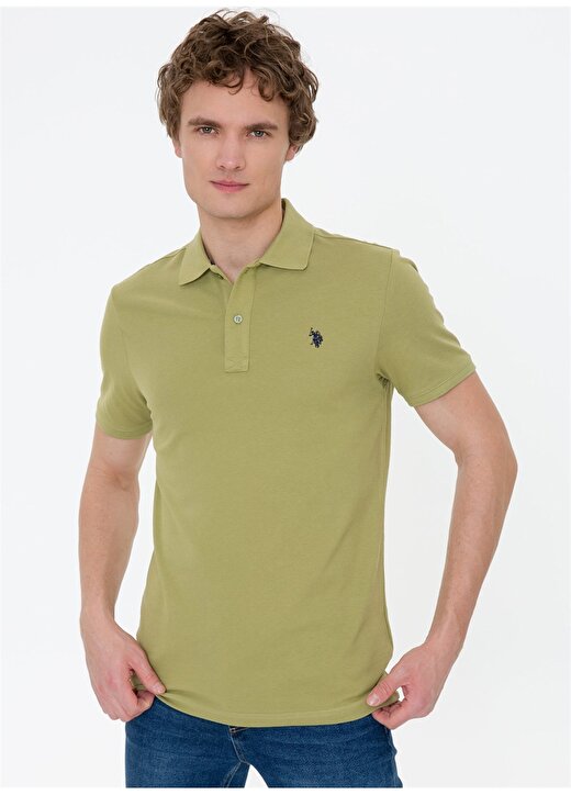 U.S. Polo Assn. Polo Yaka Yeşil Erkek Polo T-Shirt GTP04IY022 1