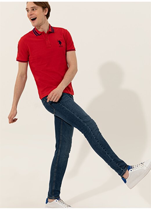 U.S. Polo Assn. Polo Yaka Kırmızı Erkek Polo T-Shirt GSD01IY022 2