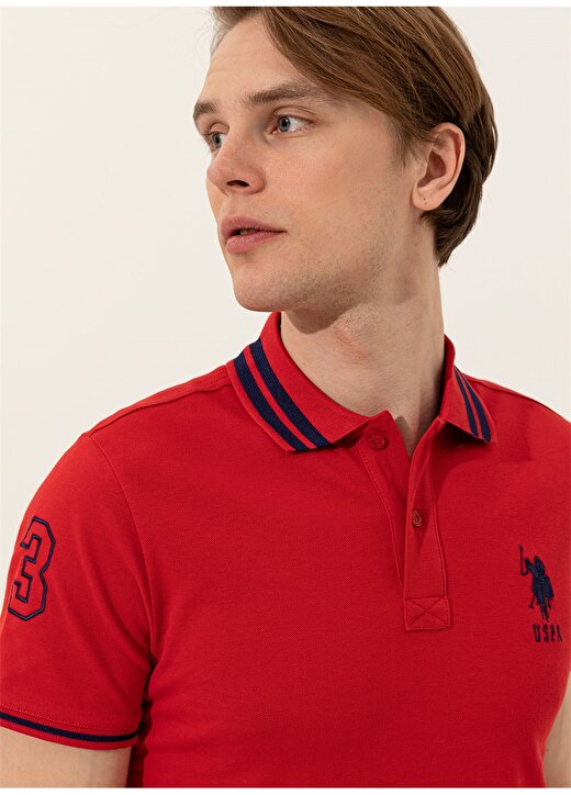U.S. Polo Assn. Polo Yaka Kırmızı Erkek Polo T-Shirt GSD01IY022 4