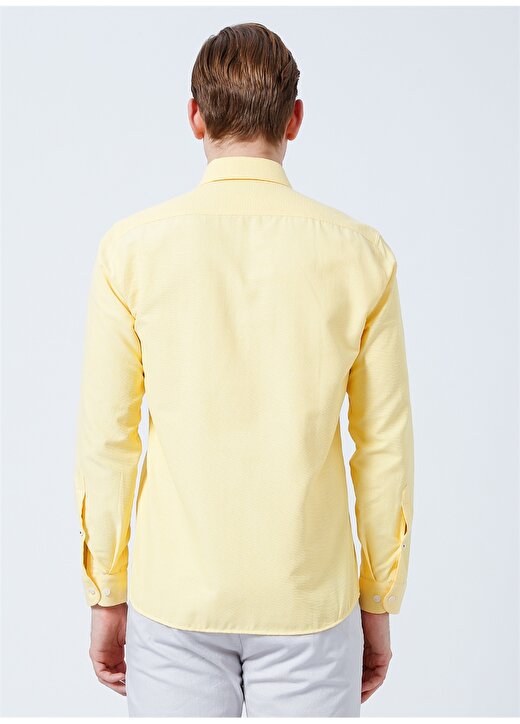 U.S. Polo Assn. Nova022y Düğmeli Slim Fit Sarı Erkek Gömlek 4