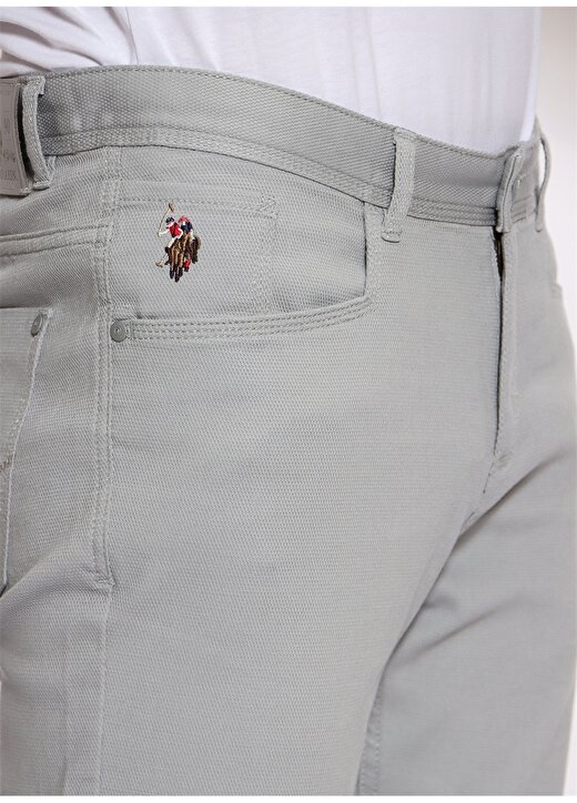 U.S. Polo Assn. Normal Bel Slim Fit Gri Erkek Pantolon - Michael22y 4