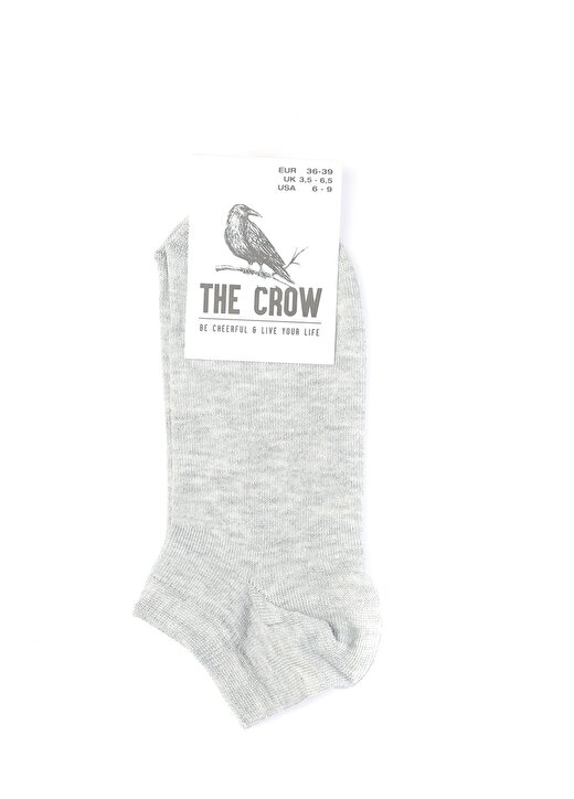 The Crow Gri Melanj Kadın Patik Çorap TİRİNİTY 1