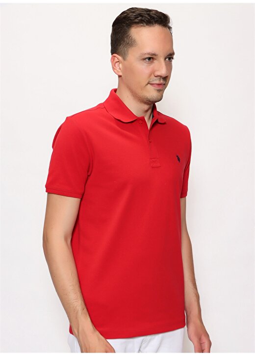 U.S. Polo Assn. Polo Yaka Kırmızı Erkek Polo T-Shirt GTP04IY022 2